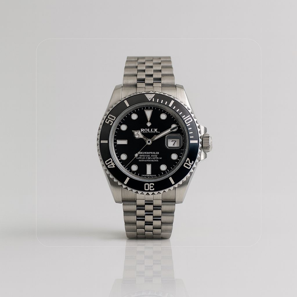 ROLEX SUBMARINER ESTILO PREMIUM PLATEADO NEGRO - ELEGANCIA ATEMPORAL