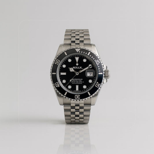ROLEX SUBMARINER ESTILO PREMIUM PLATEADO NEGRO - ELEGANCIA ATEMPORAL