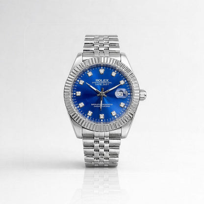 ROLEX NEW EDITION DATEJUST PRESIDENCIAL PLATEADO AZUL - EL RELOJ QUE TRANSFORMA TU PRESENCIA EN SEGUNDOS