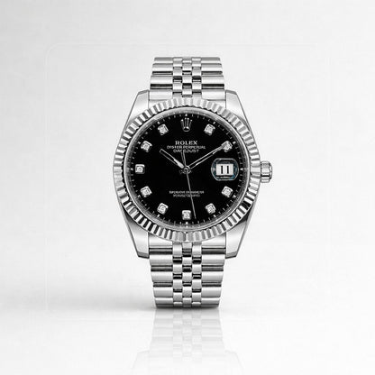 ROLEX NEW EDITION DATEJUST PRESIDENCIAL PLATEADO NEGRO - IMPERIAL CLASSIC OYSTER