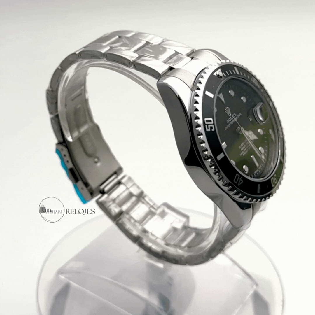 RELOJ ROLEX SUBMARINER PREMIUM INSPIRED PLATEADO/NEGRO - SOFISTICACIÓN, ELEGANCIA Y FUNCIONALID