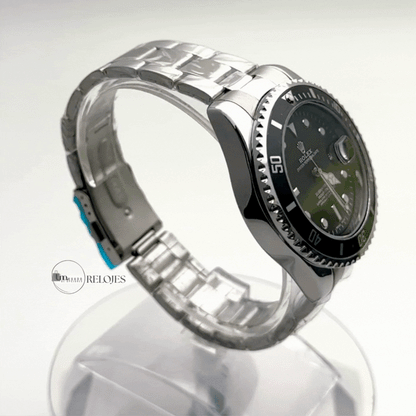 RELOJ ROLEX SUBMARINER PREMIUM INSPIRED PLATEADO/NEGRO - SOFISTICACIÓN, ELEGANCIA Y FUNCIONALID