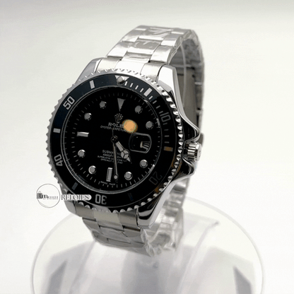 RELOJ ROLEX SUBMARINER PREMIUM INSPIRED PLATEADO/NEGRO - SOFISTICACIÓN, ELEGANCIA Y FUNCIONALID
