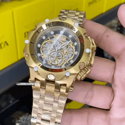 RELOJ INVICTA VENOM CHRONOS FUNCIONALES DORADO - PARA UN ESTILO PROFESIONAL Y DEPORTIVO
