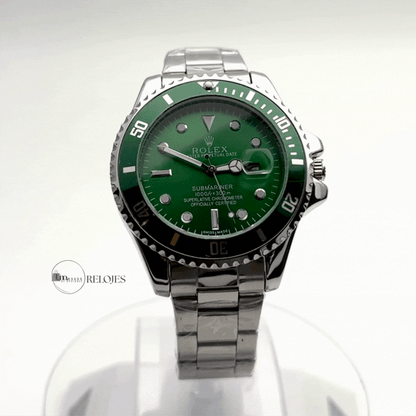 RELOJ ROLEX SUBMARINER PREMIUM INSPIRED PLATEADO/VERDE - SOFISTICACIÓN, ELEGANCIA Y FUNCIONALID