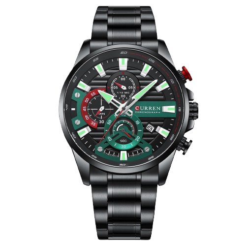 RELOJ CURREN 8415 NEGRO VERDE - PRESENCIA QUE IMPONE (ORIGINAL)