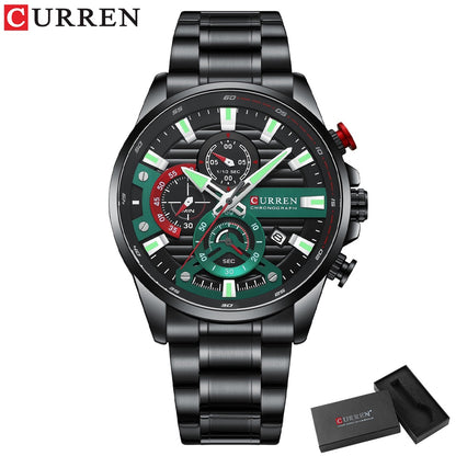 RELOJ CURREN EXECUTIVE 8415 NEGRO VERDE - ELEGANCIA QUE IMPONE PRESENCIA (ORIGINAL)