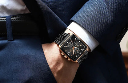 RELOJ REWARD CHRONO ELEGANCE GOLD/BLACK - ESTILO Y PRECISIÓN MASCULINA