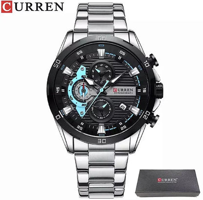 RELOJ CURREN ORIGINAL 8402 PLATEADO - ELEGANCIA EN ACERO INOXIDABLE