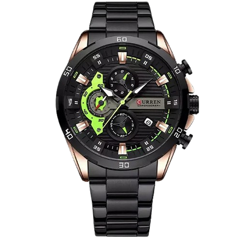 RELOJ CURREN CHRONOGRAPH ELITE 8402 NEGRO - ELEGANCIA, PRECISIÓN Y CARÁCTER (ORIGINAL)