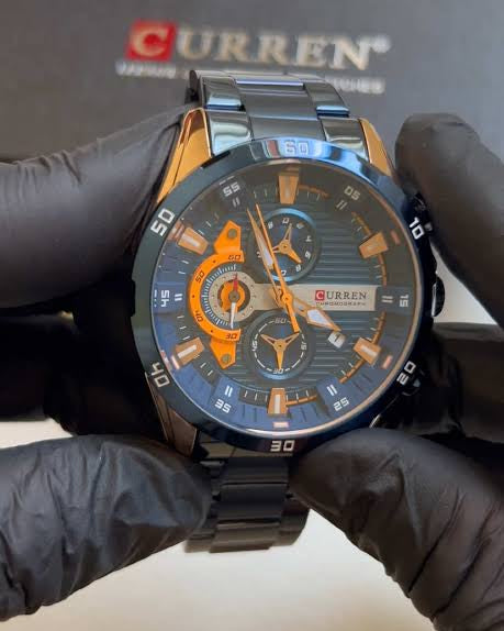 RELOJ CURREN CHRONOGRAPH ELITE 8402 AZUL - ELEGANCIA, PRECISIÓN Y CARÁCTER (ORIGINAL)