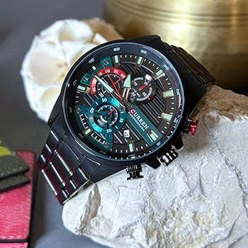 RELOJ CURREN EXECUTIVE 8415 NEGRO VERDE - ELEGANCIA QUE IMPONE PRESENCIA (ORIGINAL)