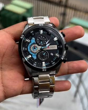 RELOJ CURREN CHRONOGRAPH ELITE 8402 PLATEADO - ELEGANCIA, PRECISIÓN Y CARÁCTER (ORIGINAL)