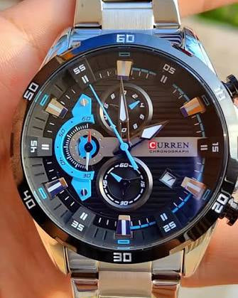 RELOJ CURREN CHRONOGRAPH ELITE 8402 PLATEADO - ELEGANCIA, PRECISIÓN Y CARÁCTER (ORIGINAL)