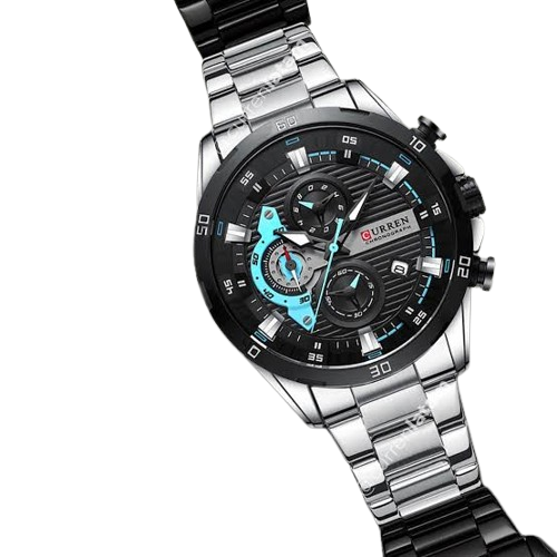 RELOJ CURREN CHRONOGRAPH ELITE 8402 PLATEADO - ELEGANCIA, PRECISIÓN Y CARÁCTER (ORIGINAL)