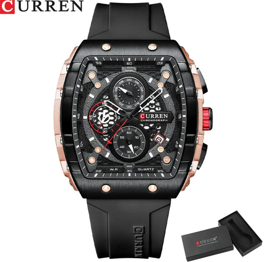 RELOJ CURREN GRAND PRIX 8442 NEGRO - VELOCIDAD, PRECISIÓN Y PRESENCIA EN TU MUÑECA (ORIGINAL)
