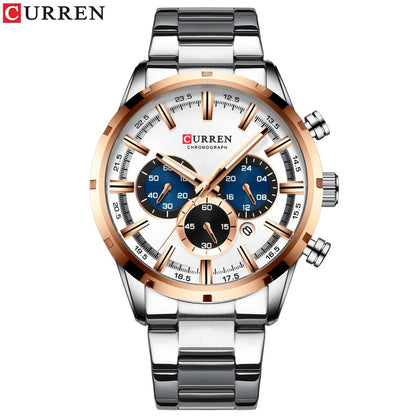 RELOJ CURREN 8355 PLATA/COBRE - ELEGANCIA DE ACERO QUE IMPONE ESTILO Y PODER