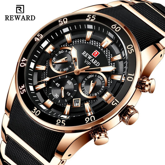 RELOJ REWARD ELEGANCIA TOTAL - RELOJ DE ACERO INOXIDABLE CON ESTILO Y RESISTENCIA