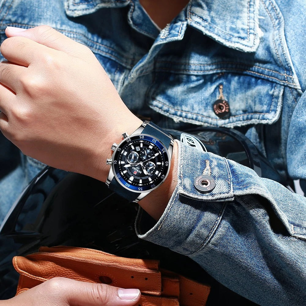 RELOJ REWARD ELEGANCIA TOTAL BLUE - RELOJ DE ACERO INOXIDABLE CON ESTILO Y RESISTENCIA